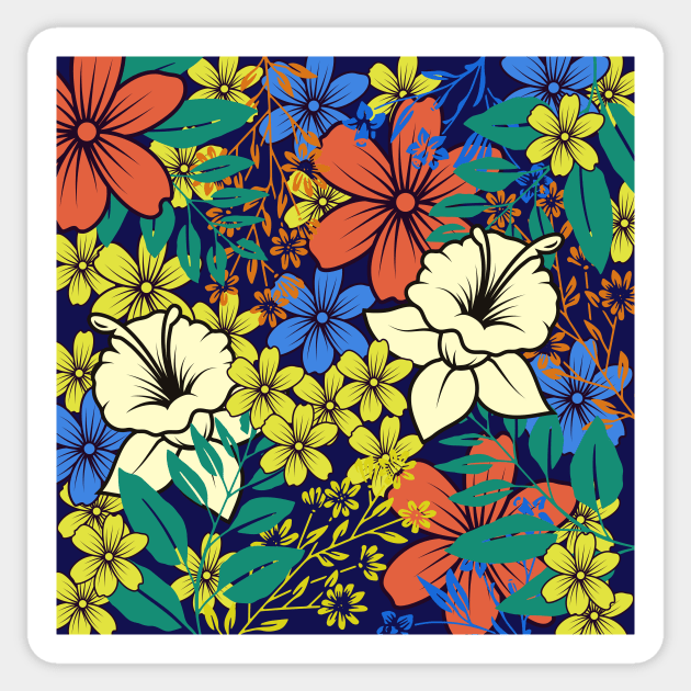vintage floral pattern Sticker by pauloneill-art